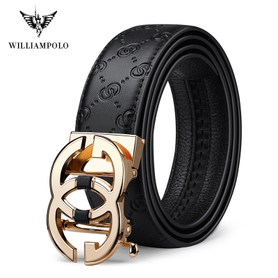 Picture of WILLIAMPOLO Luxury Men's Leather Fashion Belt (Black )