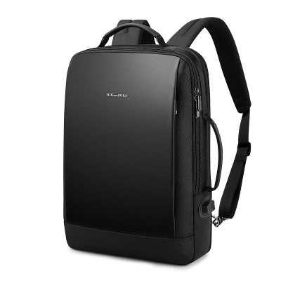 Picture of WILLIAMPOLO Lather Slim 15.6 inch Laptop Backpack (Black )