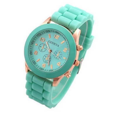 Picture of Hot Sales Geneva Brand Silicone Women Watch Ladies Fashion Dress Quartz Wristwatch
