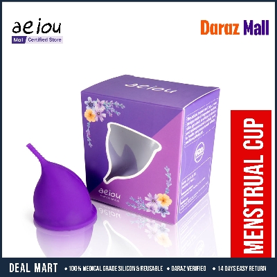 Picture of AEIOU Hypoallergenic Certified Reusable Menstrual Cup for Women | Large Size | Small Size | Pad (Large, Small )