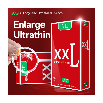 Picture of GJG XXL Size Contraception 55mm Latex Thin  Delay Timing Condoms-10PCS (Red )