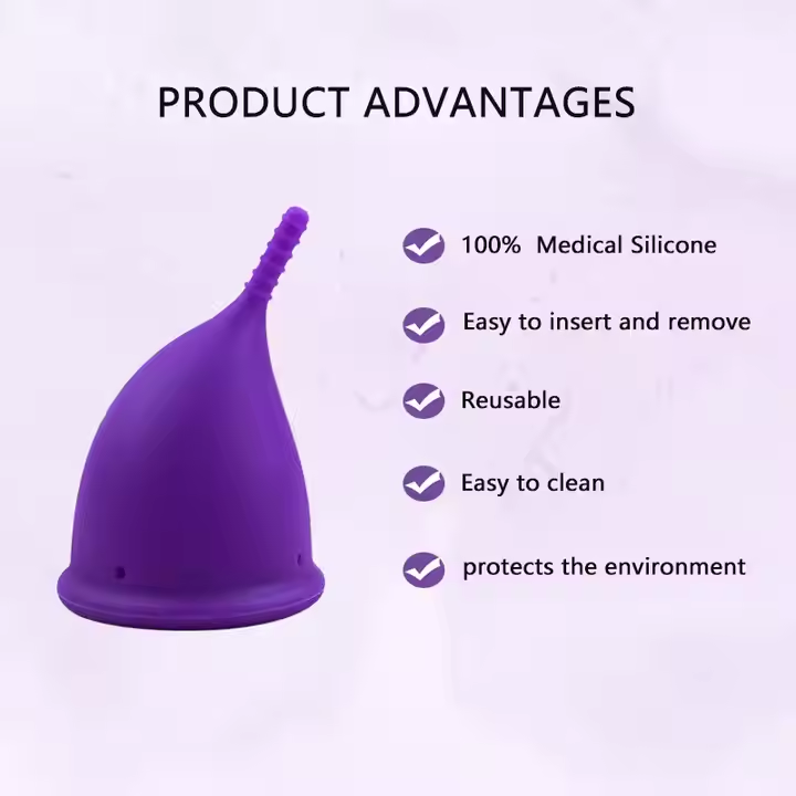 Picture of ANEERCARE Hypoallergenic Certified Reusable Menstrual Cup for Women | Large Size | Small Size | Pad (Large, Small )