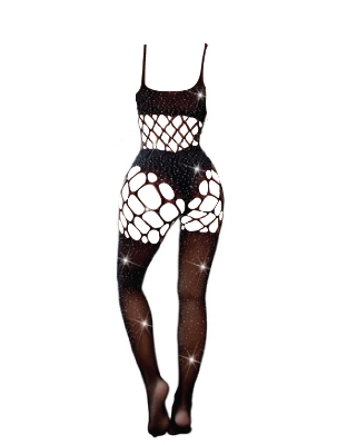Picture of Diamonds Pantyhose Full Body Stockings For Se-xy Women - Black- (Black )