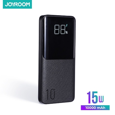 Picture of JOYROOM 15W 10000mAh Fast Charging Slim Lightweight LED Display Power Bank (Black )