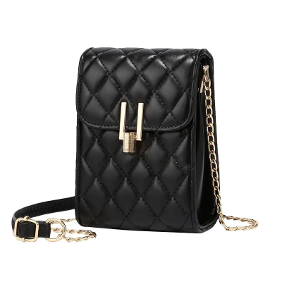 Picture of Women's Trendy Fashion Simple Chain Bag Women's Messenger High-quality Shoulder Bag Dating All-match (Black )