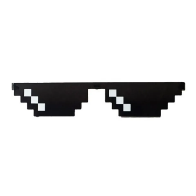 Picture of Thug Life 8 Pixelated Sunglasses Men Women Tiktok Eyeglasses Vintage Eyewear (Black )