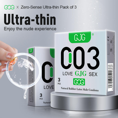 Picture of GJG 003 Ultra-Thin Dotted Latex Condoms with SABS Certificate Male Condoms - 3pcs Pack (Silver (3Pcs Pack) )