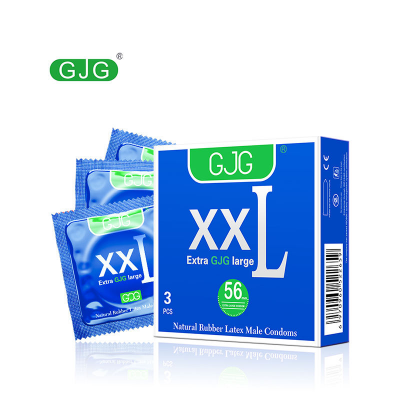 Picture of GJG XXL 56mm Size Ultra-Sensitive Ultimate Passionate Contraception Condoms - 3Pcs (Blue )