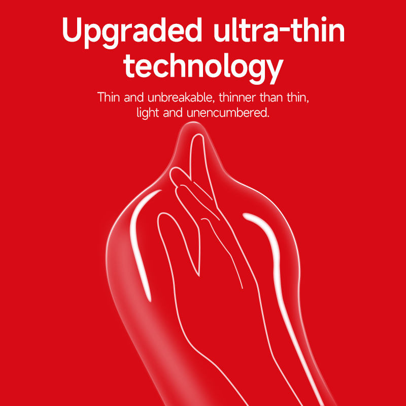 Picture of GJG High Quality 52mm Ultra-Thin Latex Apple Flavored Condoms - 3pcs/Box (Apple Flavour )