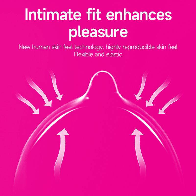 Picture of GJG Ultra-Thin Lubricated Condoms Human Skin Feel, Intimate Fit - High-Quality Personal Care - 3-Pcs/Box (Dare to Love )