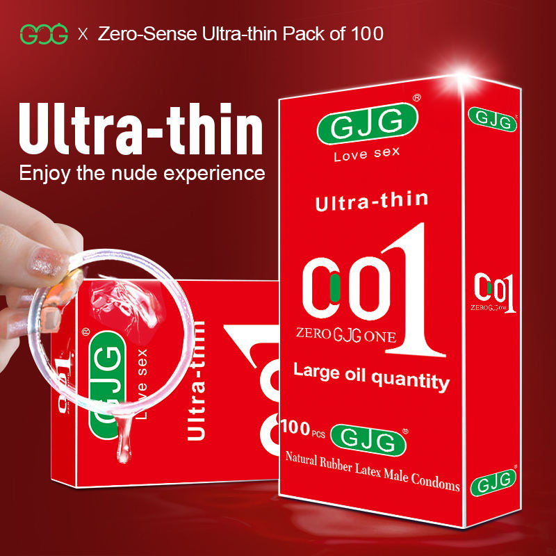 Picture of GJG 001 Ultra-thin Enjoy Ultra Experience Natural Condom - 10 pcs/Box (Red 001 )
