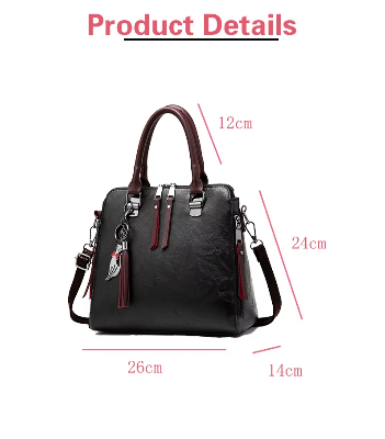 Picture of Fashion Large Capacity Ladies Everything Out of The Street Handbag Shoulder Crossbody Bag - Black (Black )