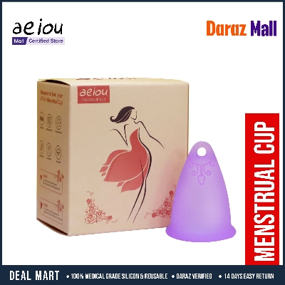 Picture of AEIOU Eco Friendly Feminine Sterilising Period Cup  Female Hygiene Women Organic Menstrual Cups for Women | Large Size | Small Size | Pad