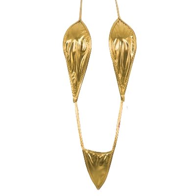 Picture of Designer Exotic Dancewear Pole Stripper Outfits Stripper Clothes Clubwear Se-xy Lingerie Beach Swimsuit- Golden (Golden )