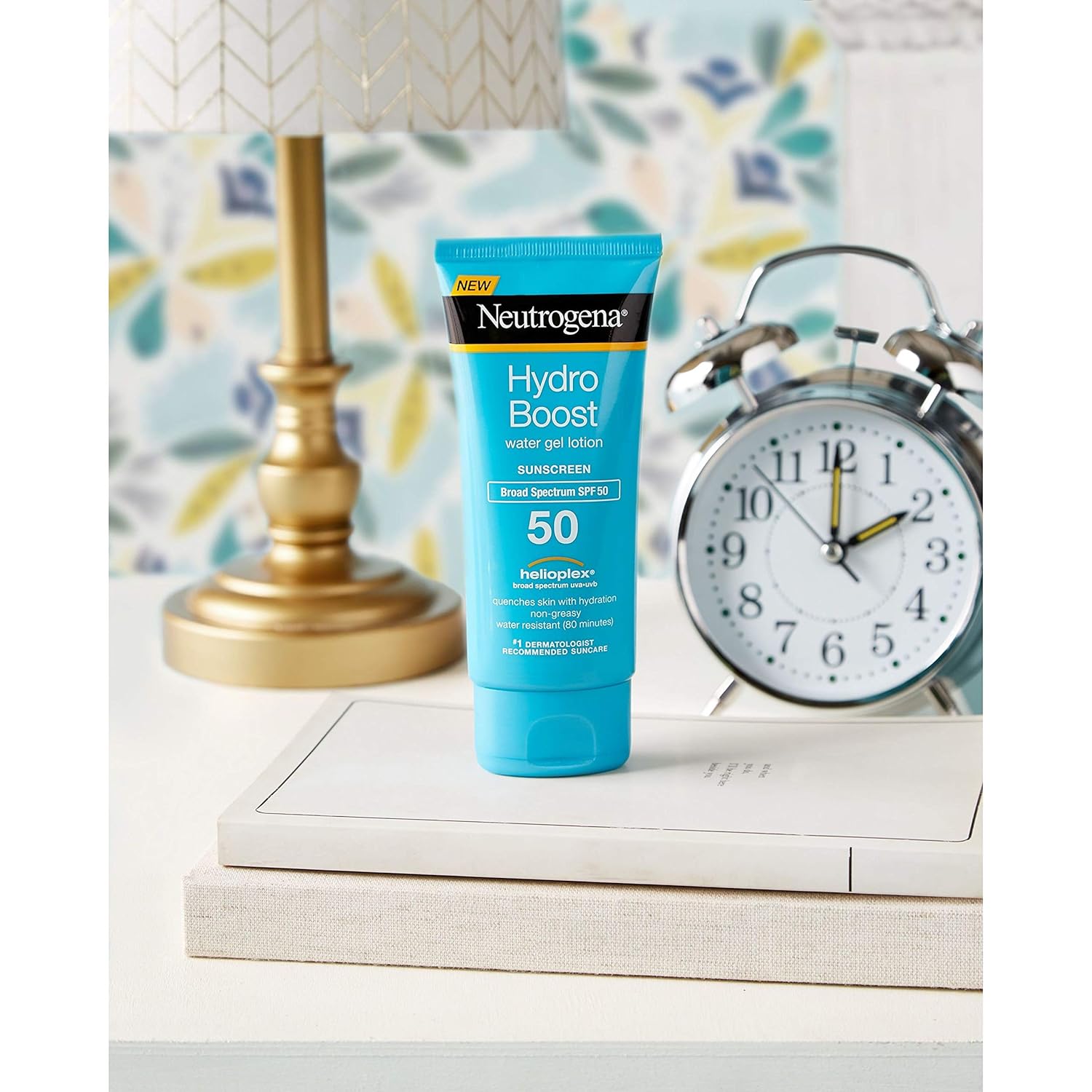 Picture of Neutrogena Hydro Boost Water Gel Moisturizing Sunscreen Lotion, Broad Spectrum Sunblock SPF 50, Water Resistant Travel Size Sunscreen For Sensitive