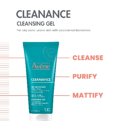 Picture of Avène Cleanance Cleansing Gel Soap Free Cleanser for Acne Prone, Oily, Face & Body, Alcohol-Free