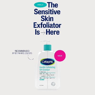 Picture of Cetaphil Gentle Exfoliating SA Cleanser, Foaming Gel Cleanser for All Skin Types, 8 Oz Pump Bottle, Salicylic Acid, Mandelic Acid & Gluconolactone, Gently Exfoliates, Dermatologist Recommended Brand