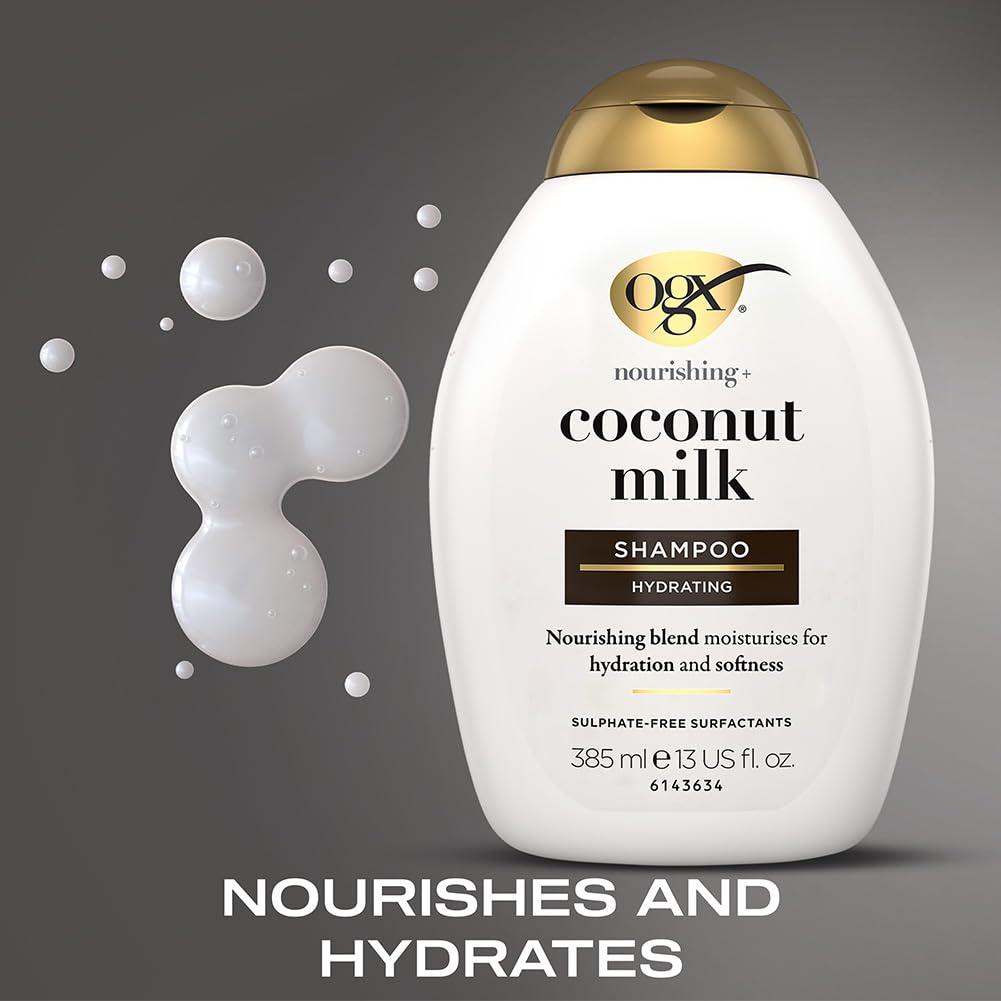 Picture of OGX Nourishing + Coconut Milk Moisturizing Shampoo, Hydrating & Restoring Shampoo