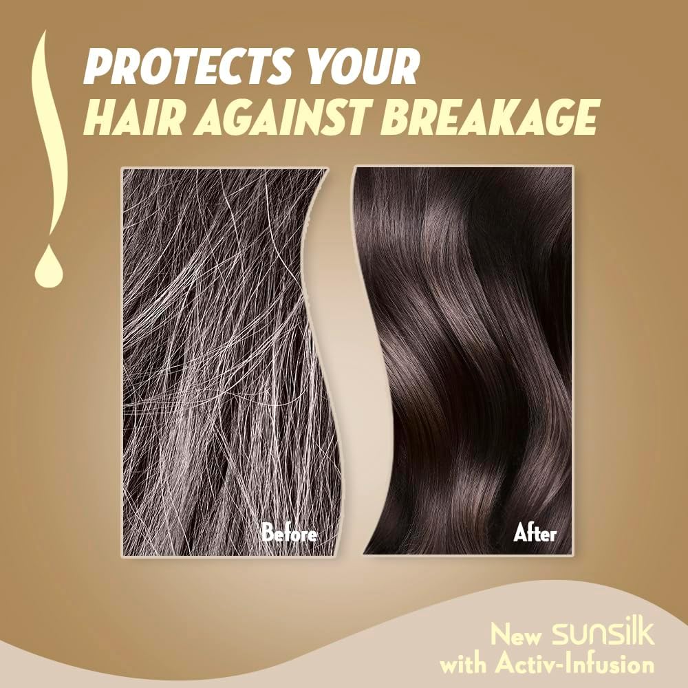 Picture of SUNSILK Shampoo, hair care for Dry Damaged Hair, Hairfall Solution, with Soya Vitamin Complex & Castor Oil, 700ml