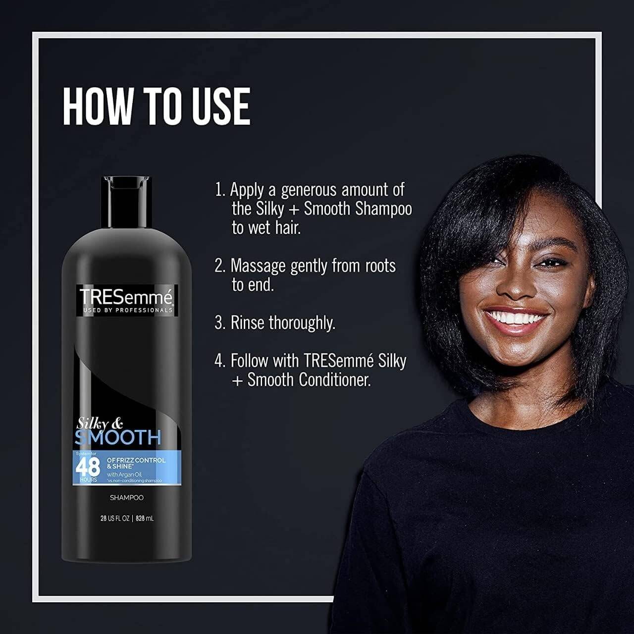 Picture of TRESemme Smooth Silky Shampoo For Unisex 28 oz Shampoo
