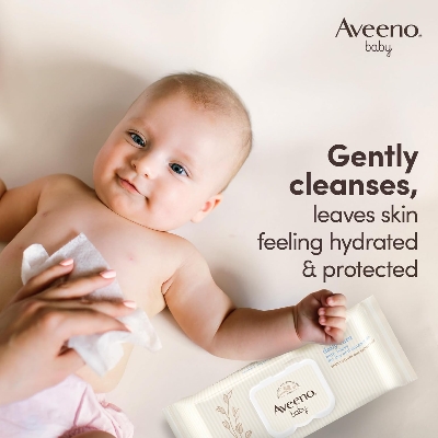 Picture of AVEENO Baby Daily Care Wipes - Cleanse Gently and Efficiently - Baby Wipes - Baby Essentials - 72 Wipes,