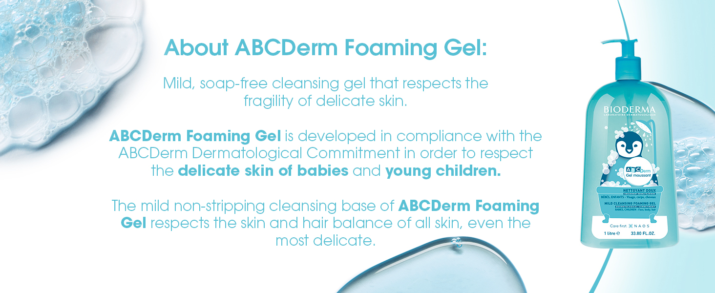 Picture of Bioderma ABCDerm Foaming Gel- for the Delicate Skin of Babies and Children