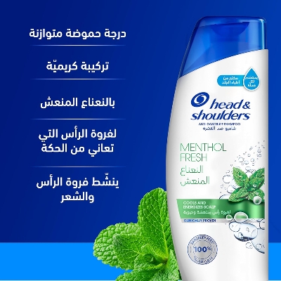 Picture of Head & Shoulders Menthol Refresh Anti-Dandruff Shampoo With Menthol 400 Ml