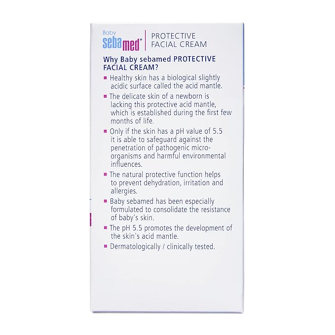 Picture of Sebamed Protective Facial Cream|pH 5.5|Baby Face Cream|Vitamin E for Soft Skin|Ideal for salivary rashes|50ml