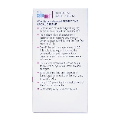 Picture of Sebamed Protective Facial Cream|pH 5.5|Baby Face Cream|Vitamin E for Soft Skin|Ideal for salivary rashes|50ml