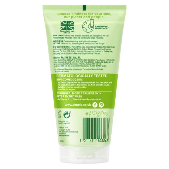Picture of Simple Kind To Skin Refreshing Facial Wash Gel