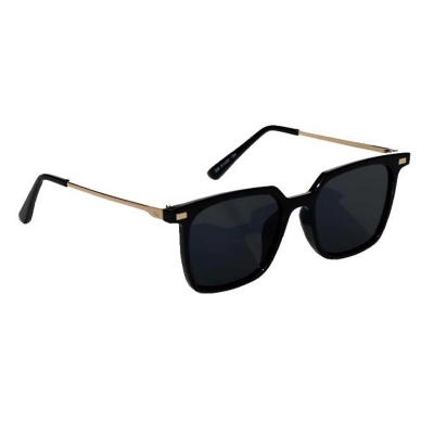 Picture of New Black and Golden Steel Sunglasses for Men(  Gold )