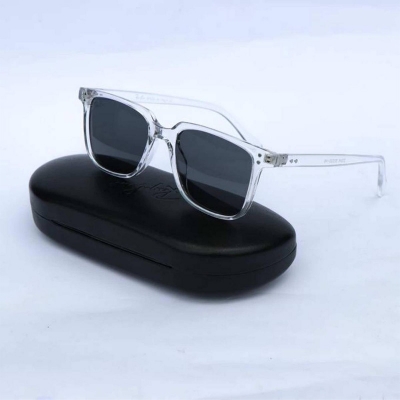 Picture of Black Lens White Frame Casual Sunglasses for Men - Sun Glass For Men