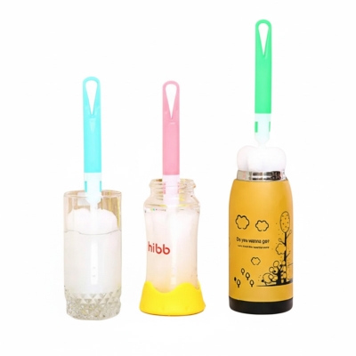 Picture of Household Washing Bottle Cleaning Brush With Handle Kitchen Cleaner Tool.