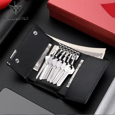Picture of Stylish Key Ring Side Steel With Wallet Key Ring Folder With Wallet( Black )