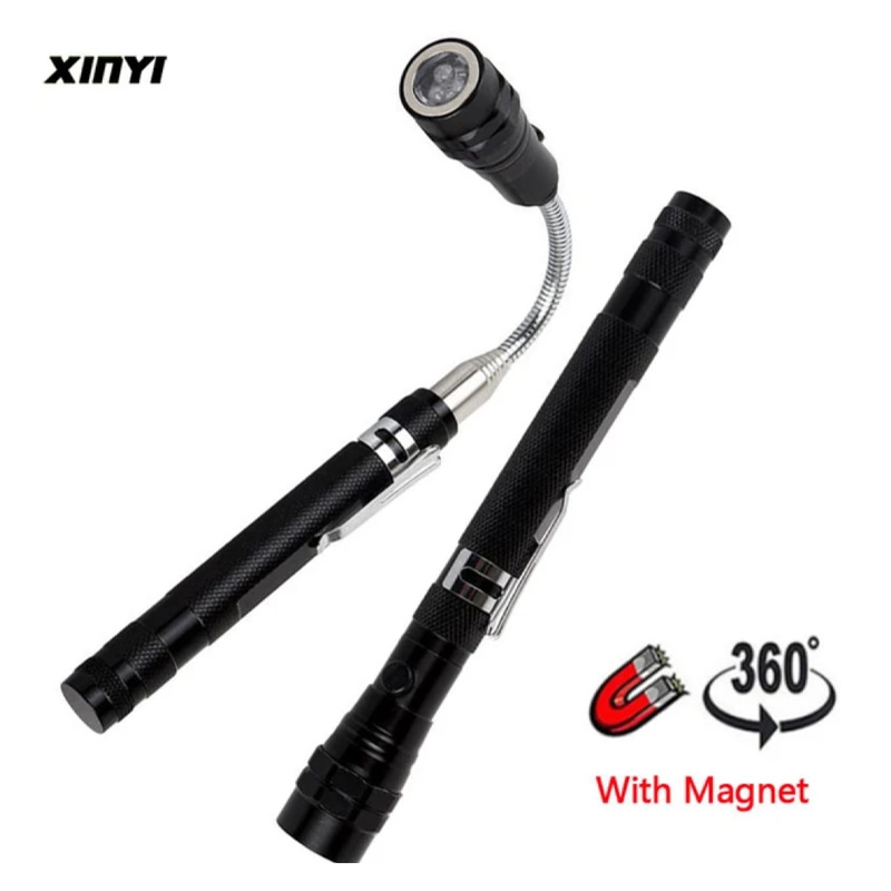 Picture of Aluminium Telescopic Magnetic Flexible Flashlight Magnetic Work Light 3 LED Aluminum Snake Light LED Flexible Tool Flashlight