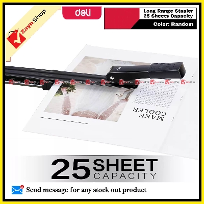 Picture of Deli Long Range Stapler 25 Sheets Capacity 0334 Random color 1pcs