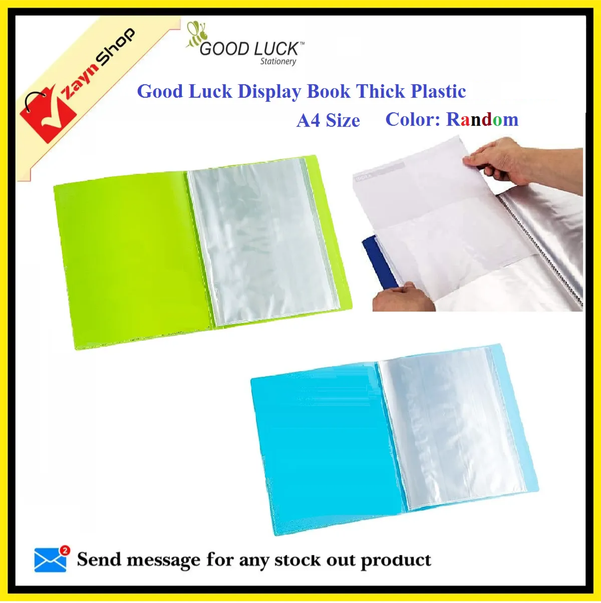 Picture of Good Luck Display Book A4 Size Thick page 20 /30 / 40 / 60  Pocket 1pcs
