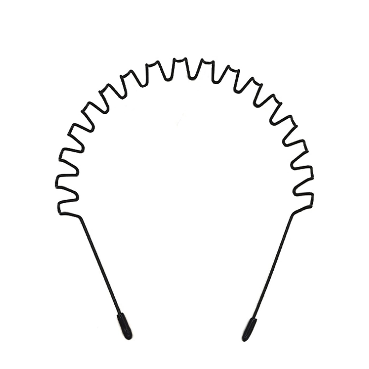 Picture of Metal Hair Band - Black Zigzag Headband - 1 Piece for Stylish Men and Women