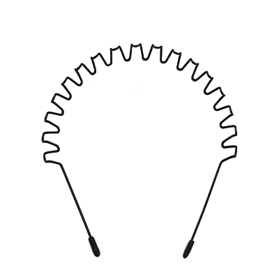 Picture of Metal Hair Band - Black Zigzag Headband - 1 Piece for Stylish Men and Women