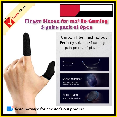 Picture of Finger Sleeve for mobile Gaming 3 pairs pack of 6pcs
