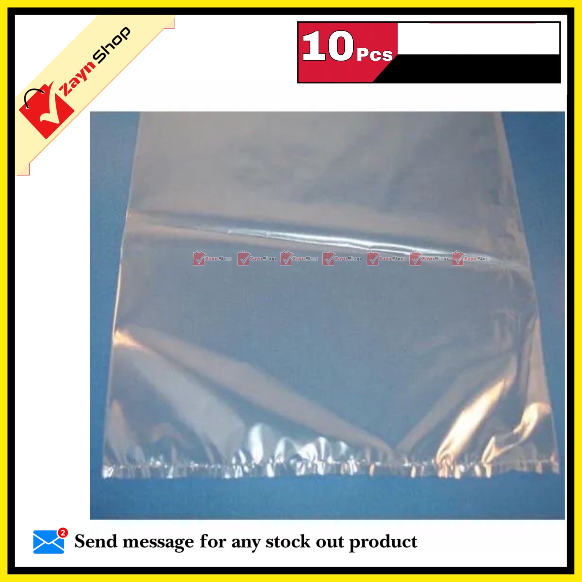 Picture of Liner Transparent poly Bag Size 18x24 Trash Bag 10 pcs