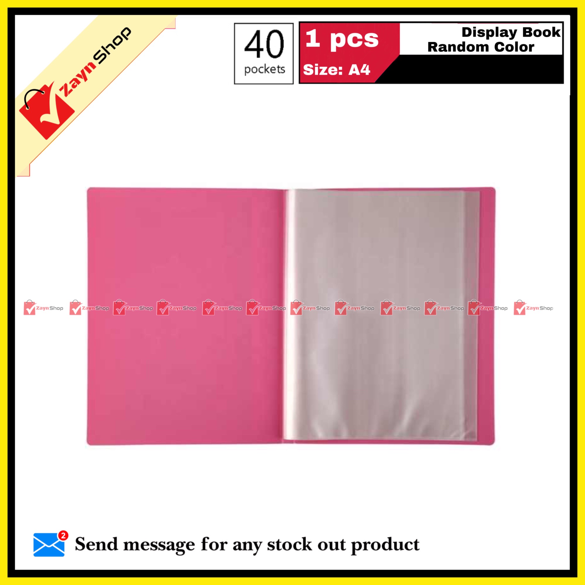 Picture of Display Book 40 Pocket Thin Plastic File Folder Display Presentation Book, A4 Size Random Color 1pcs - Innovative Design - Organize with Style