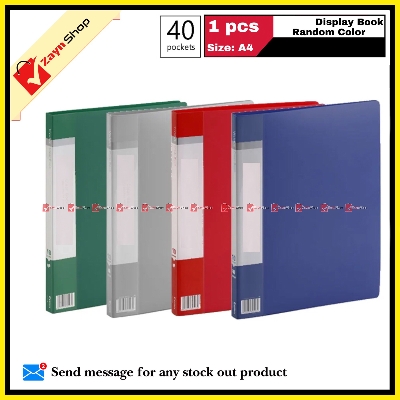 Picture of Display Book 40 Pocket Thin Plastic File Folder Display Presentation Book, A4 Size Random Color 1pcs - Innovative Design - Organize with Style