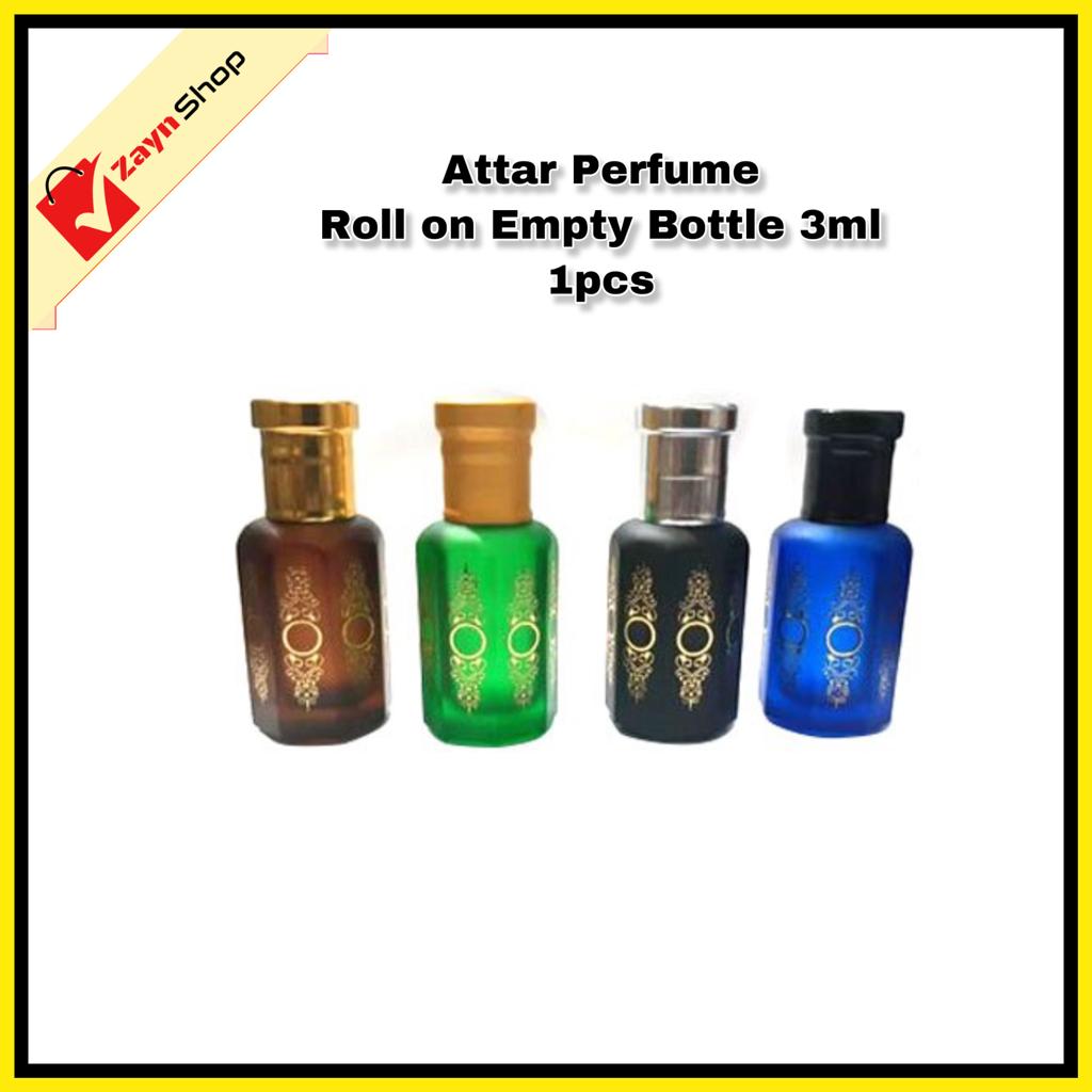 Picture of Roll on attar Empty Refillable Glass Matte Premium Bottle Random color 3ml 1 pcs
