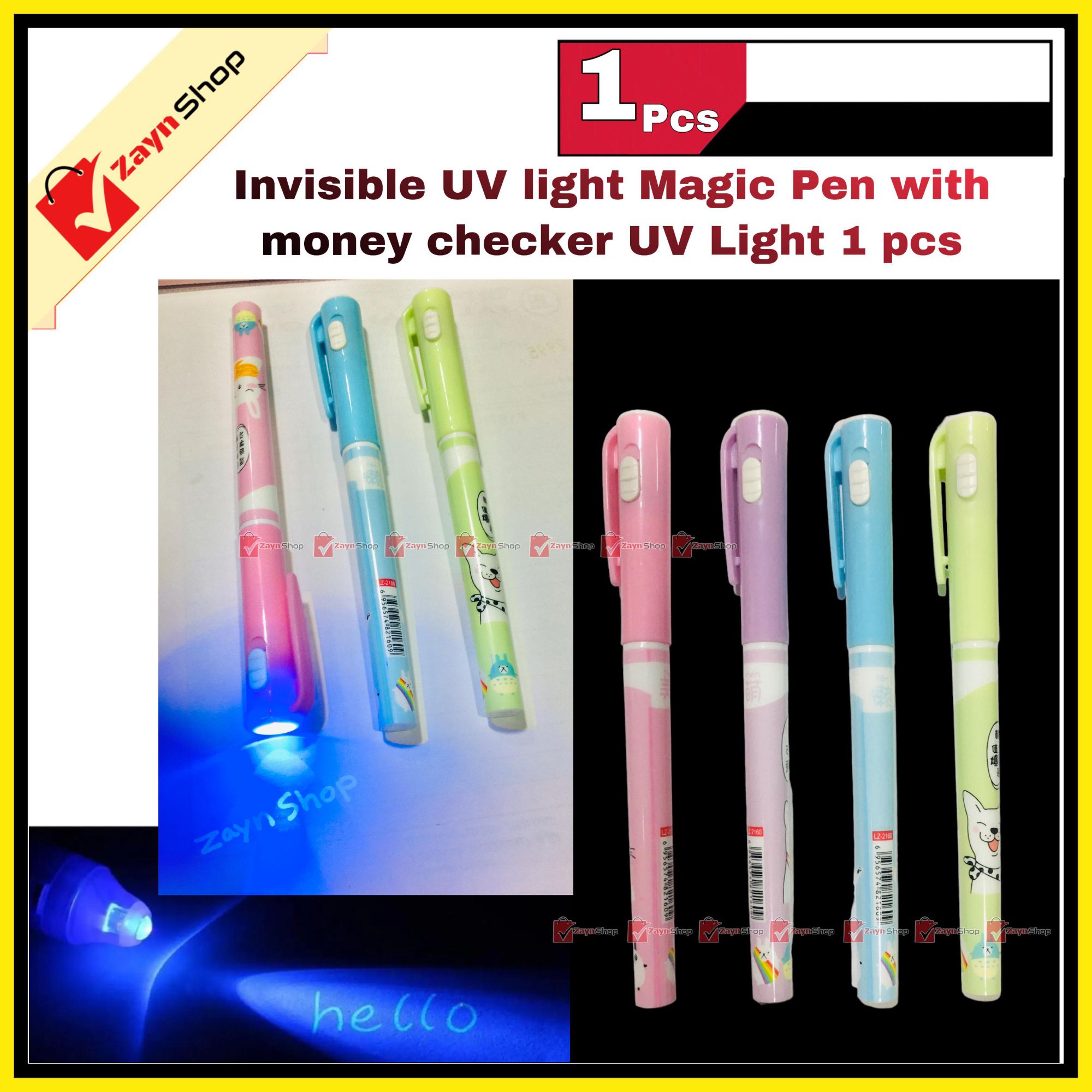 Picture of Invisible Ink UV Light Pen With Money Checker 1 Pcs