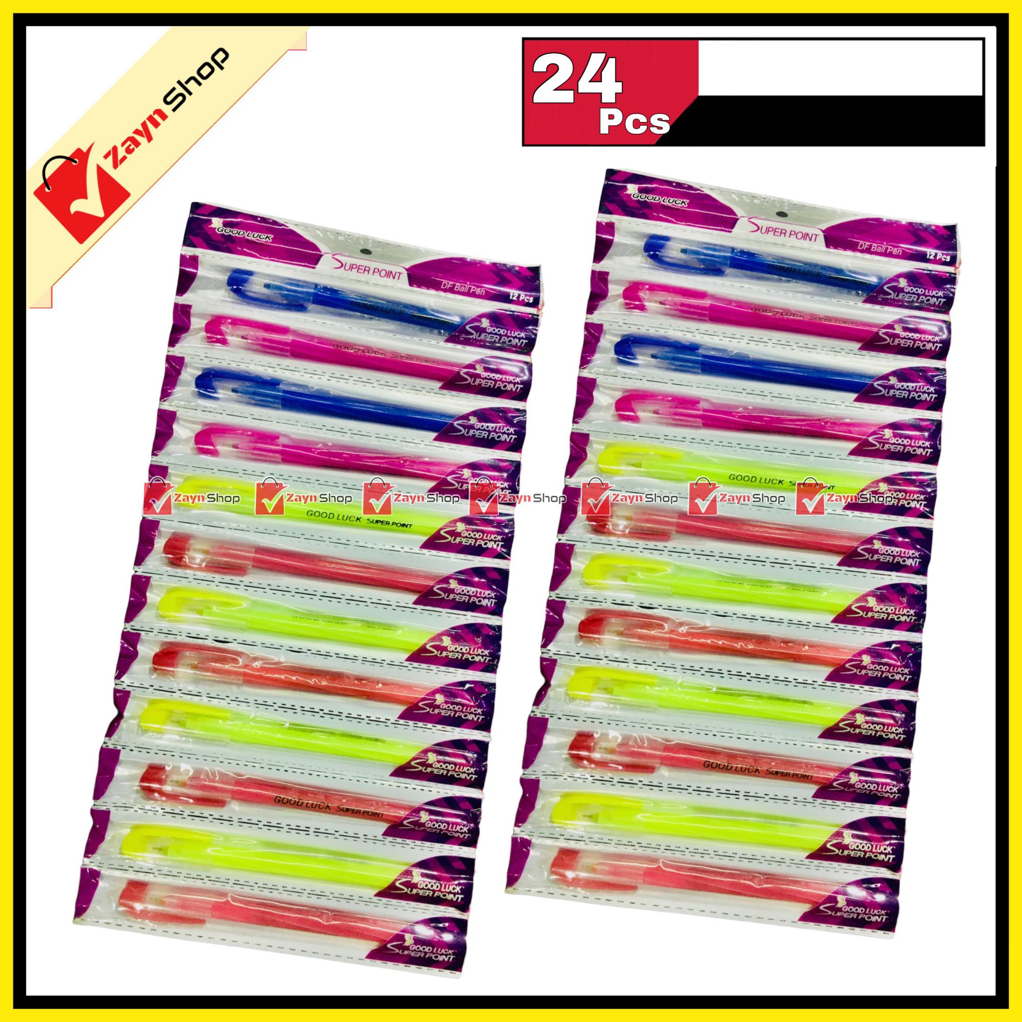 Picture of Good Luck Superpoint DF Ball Pen Black ink 0.5mm pack of 24 pcs