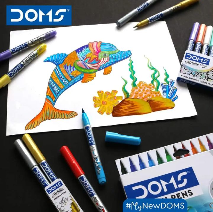 Picture of DOMS Brush Pens Colour 14 Shades