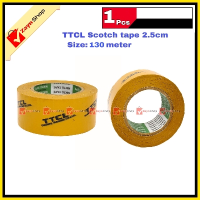 Picture of Scotch Tape Yellow or Brown TTCL 2.5cm wide 130 meter 1 pcs