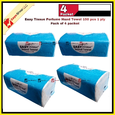 Picture of Easy Tissue Perfume Hand Towel 150 pcs 1 ply Pack of 4 packet