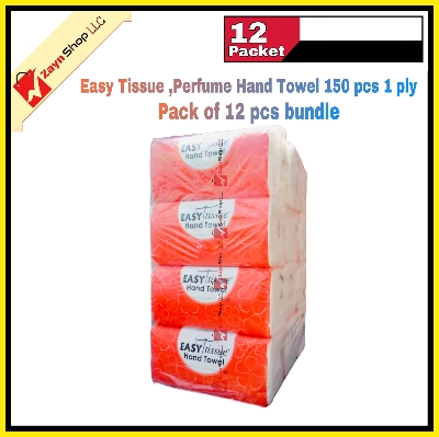 Picture of Easy Tissue Perfume Hand Towel 150 pcs 1 ply Pack of 12 pcs  bundle